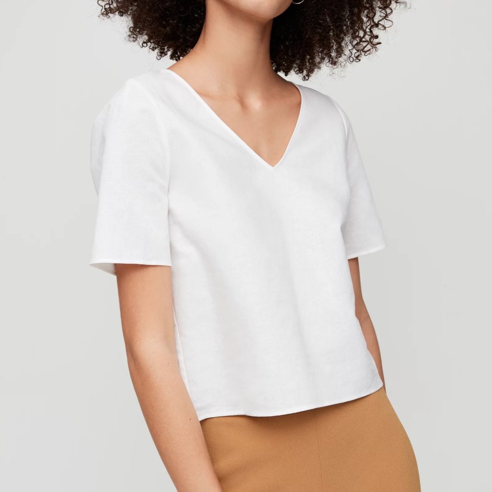 Aritzia Babaton Randy Blouse - sea salt